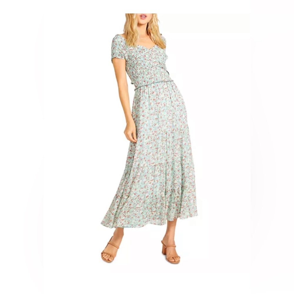 Floral Green Dress- BB DAKOTA
Joie de Vivre Floral Smocked Midi Dress